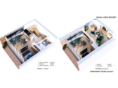Mieszkanie apartamentowiec Wisła