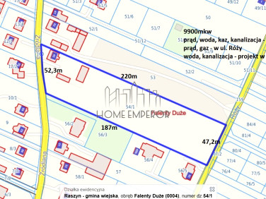 Zabudowana działka Falenty Duże
