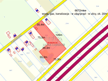 Zabudowana działka Robercin