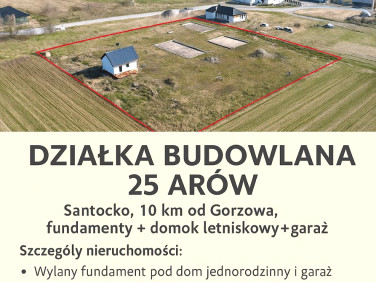 Działka budowlana Santocko