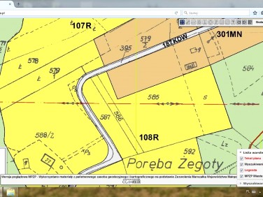 Działka budowlana Poręba Żegoty