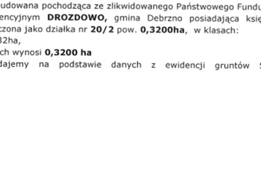 Działka budowlana Drozdowo sprzedam